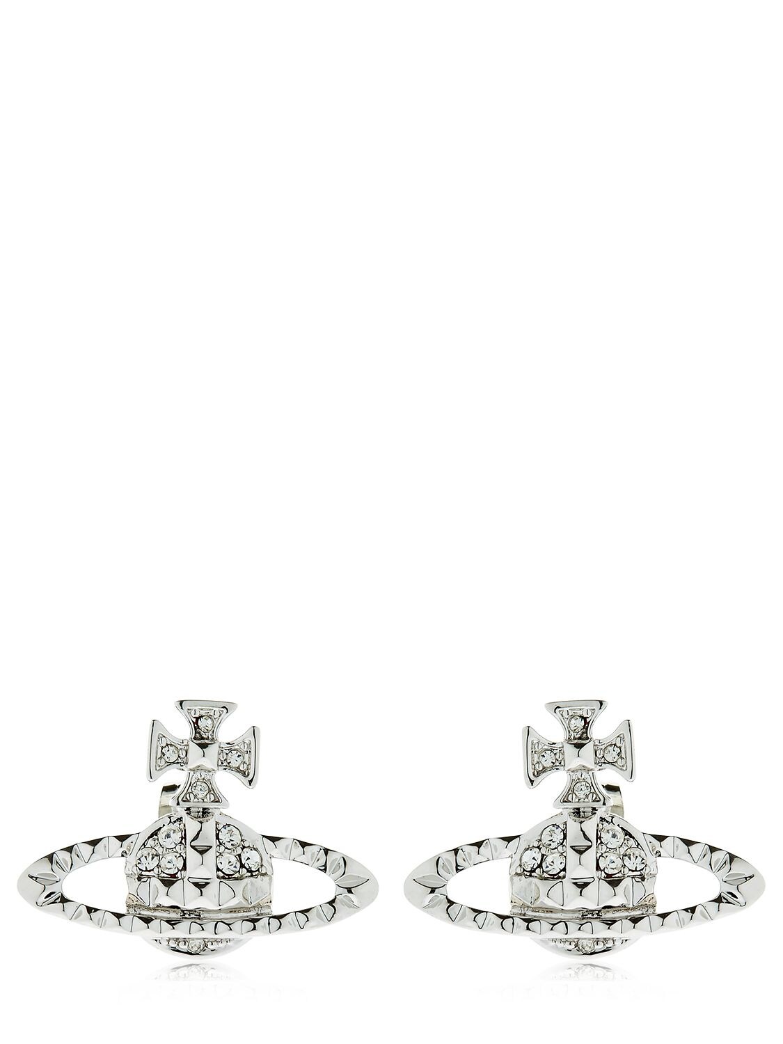 Vivienne Westwood Mayfair Orbit Stud Earrings In Silver