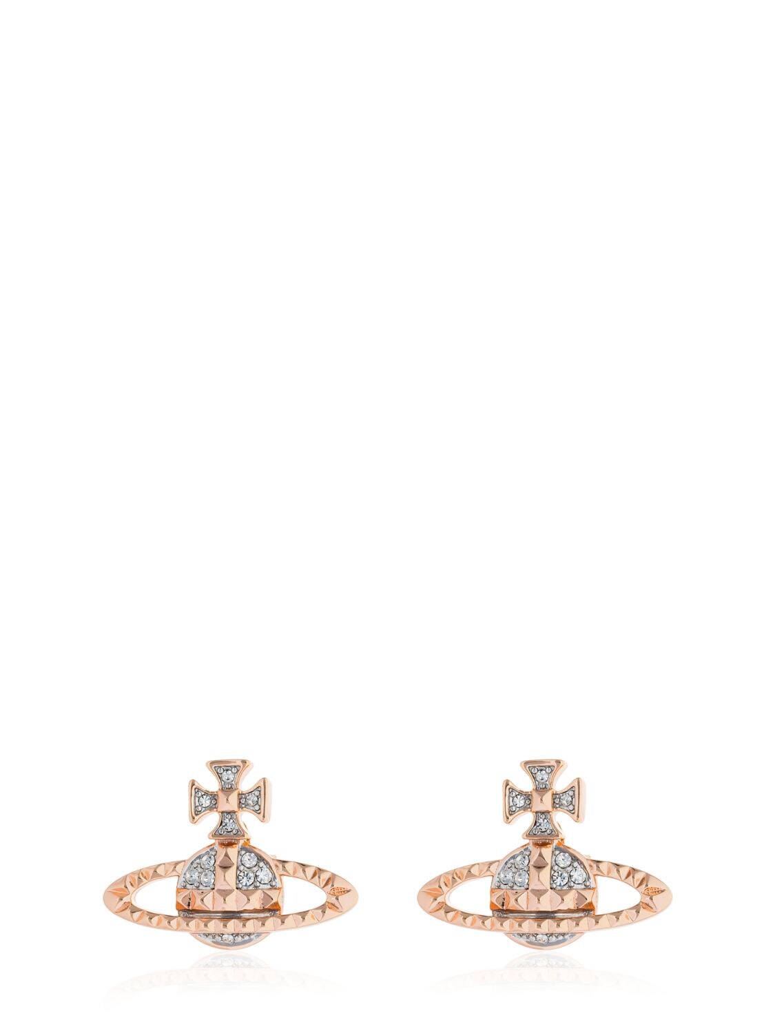 Vivienne Westwood Mayfair Orbit Stud Earrings In Rose Gold