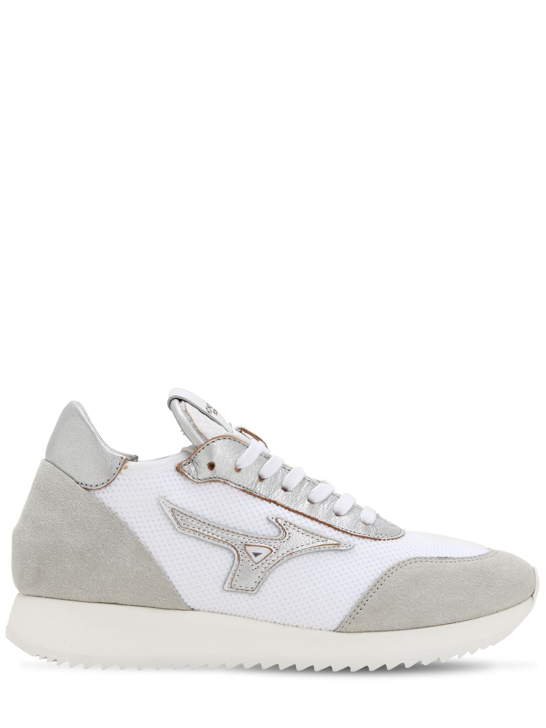 Mizuno L.s. Etamin Fabric & Leather Sneakers In White