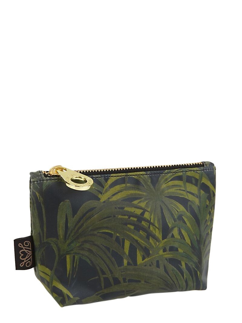 House Of Hackney Palmeral Small Pvc Envelope Bag In Green,white