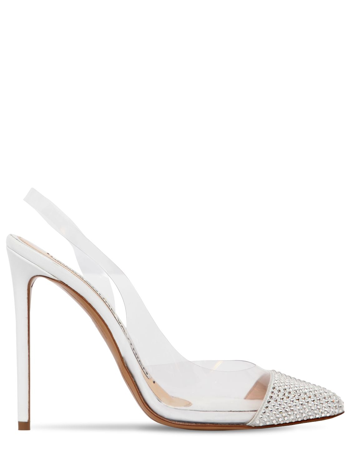 ALEXANDRE VAUTHIER 110MM AMBER GHOST CRYSTAL PVC PUMPS,69IVZ7001-UFZDK1DIVE5BUA2
