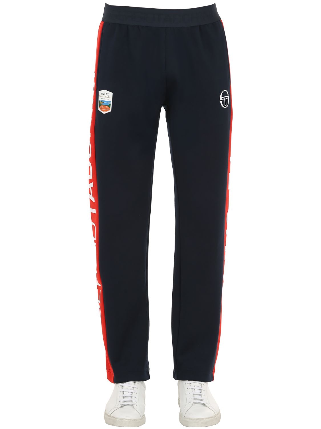 Sergio Tacchini Cotton Blend Track Pants In Navy