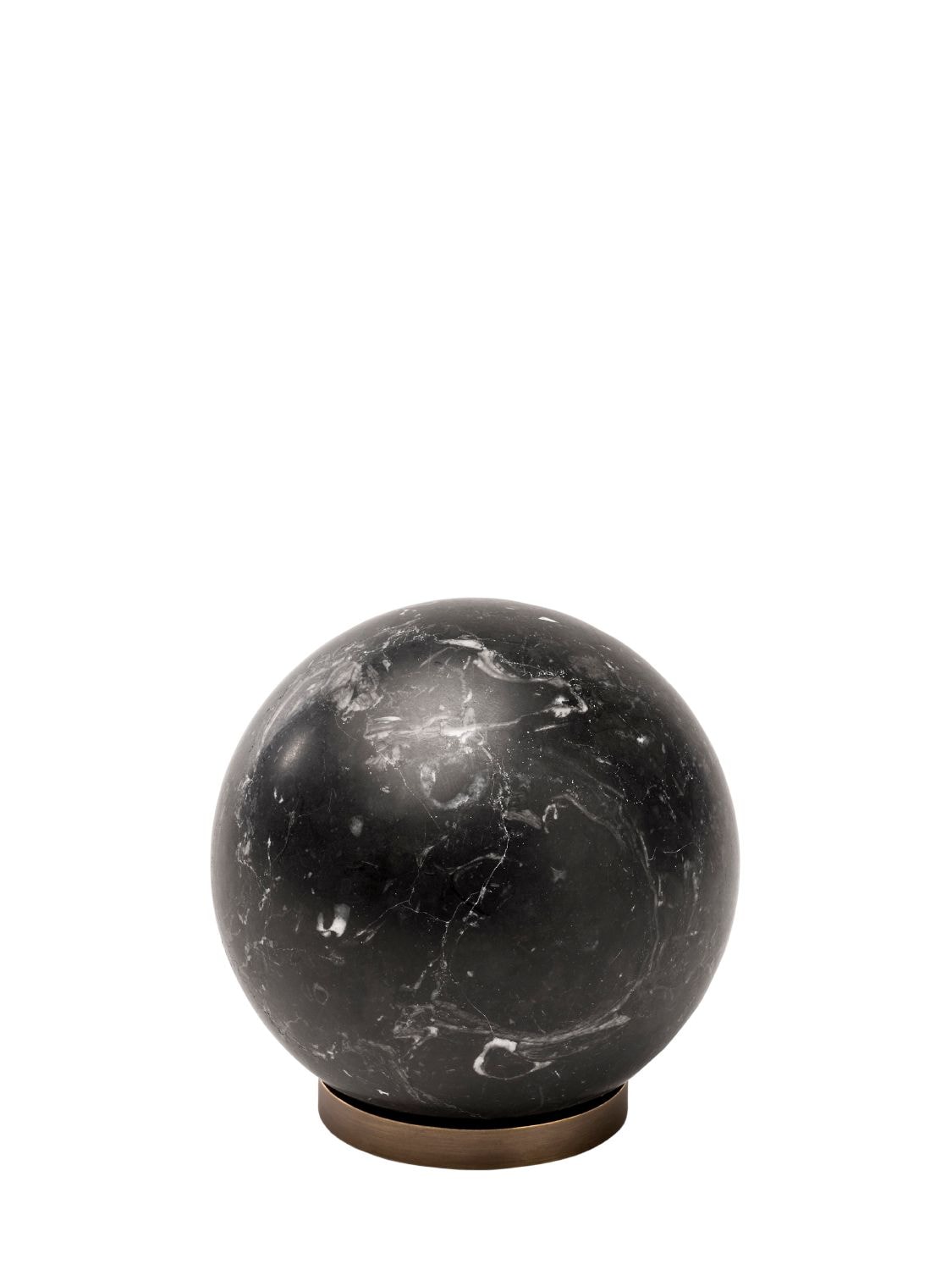 Salvatori Gravity Nero Marquinia Marble Sphere In Black,gold