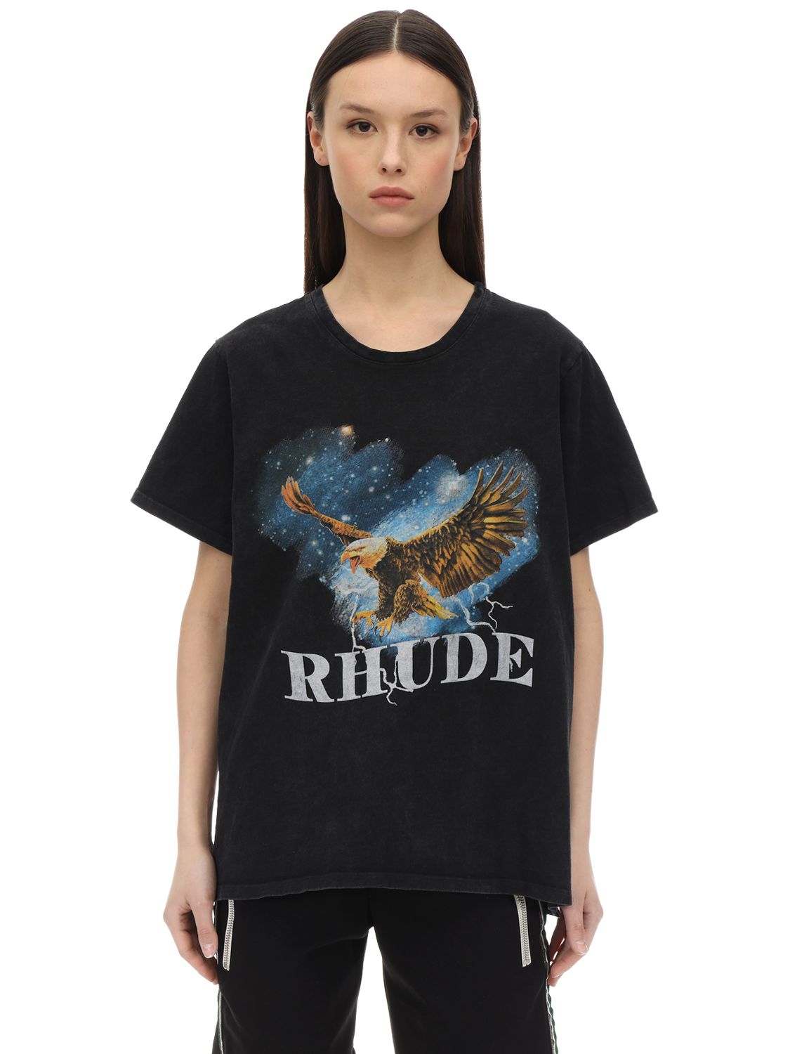 Rhude Eagle Sky Cotton Jersey T-shirt 