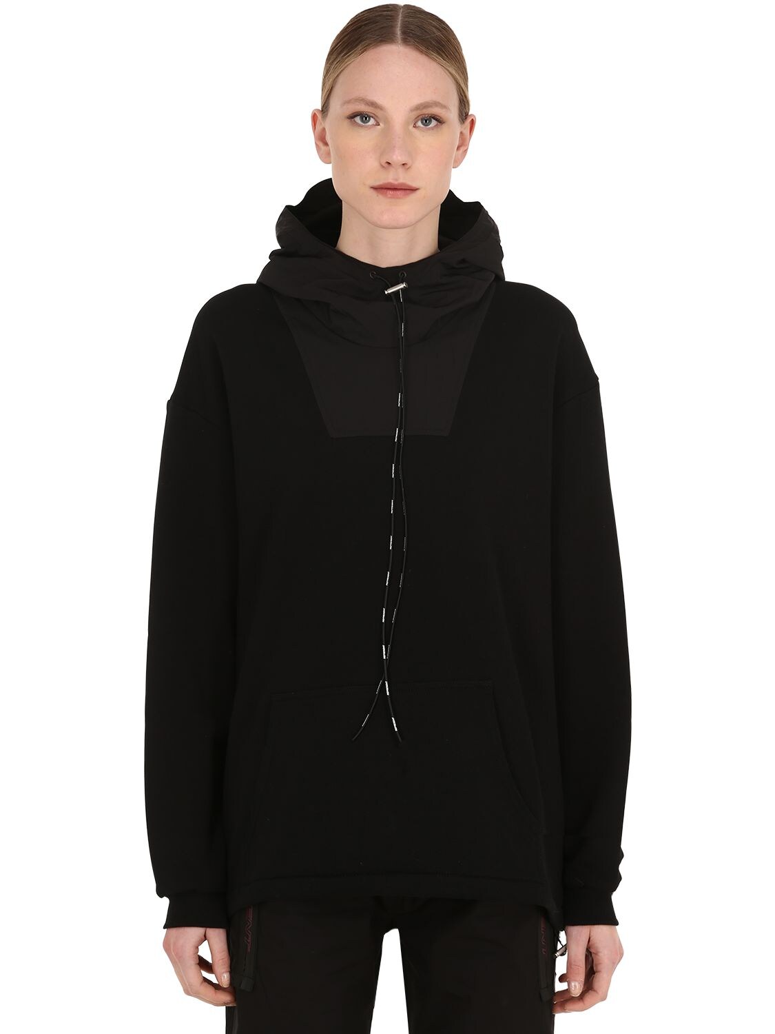 Represent Cotton Blend Technical Sweatshirt Hoodie In Black