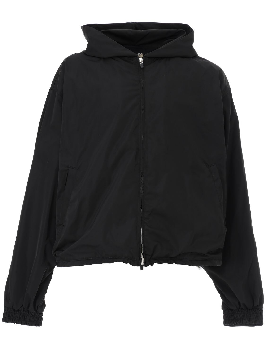 FEAR OF GOD LOGO HOODED NYLON  ZIP-UP JACKET,69IWCC002-MDAX0