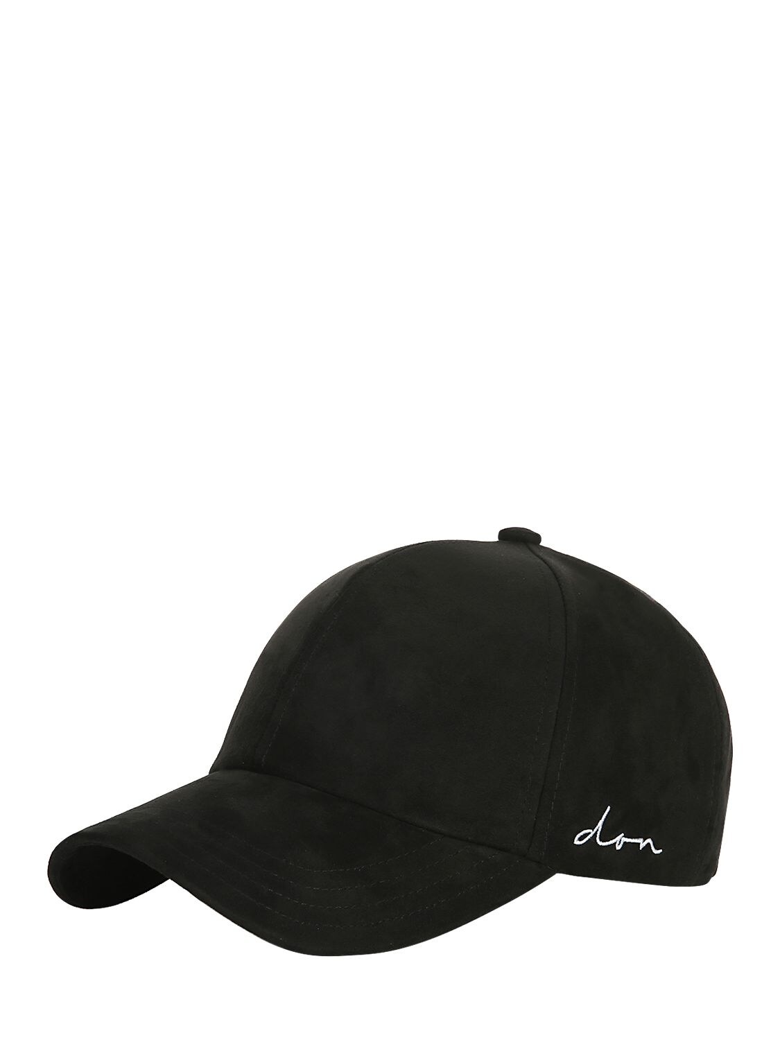 Don Logo压纹人造麂皮棒球帽 In Black