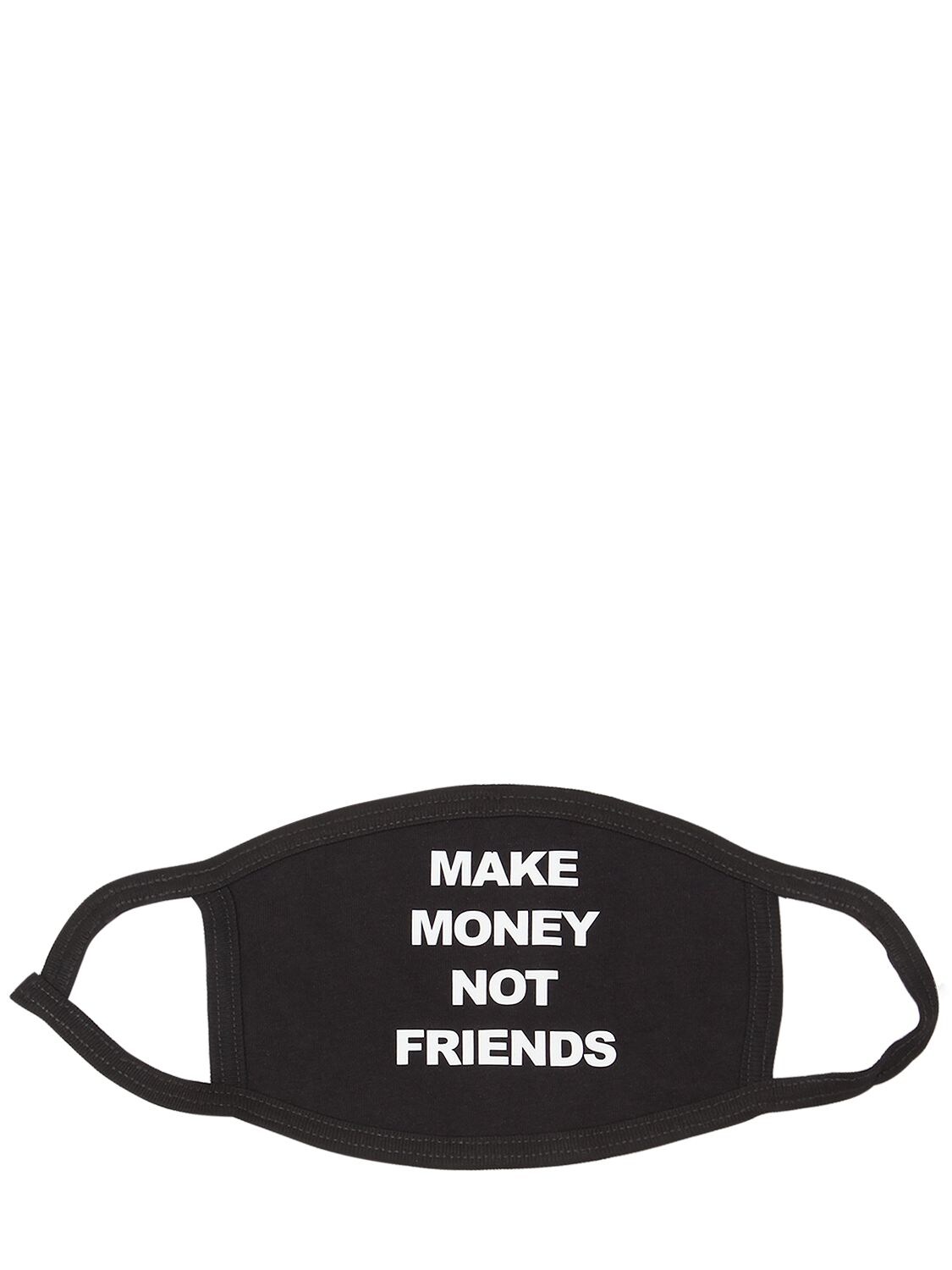 Make Money Not Friends Logo Face Mask In Black