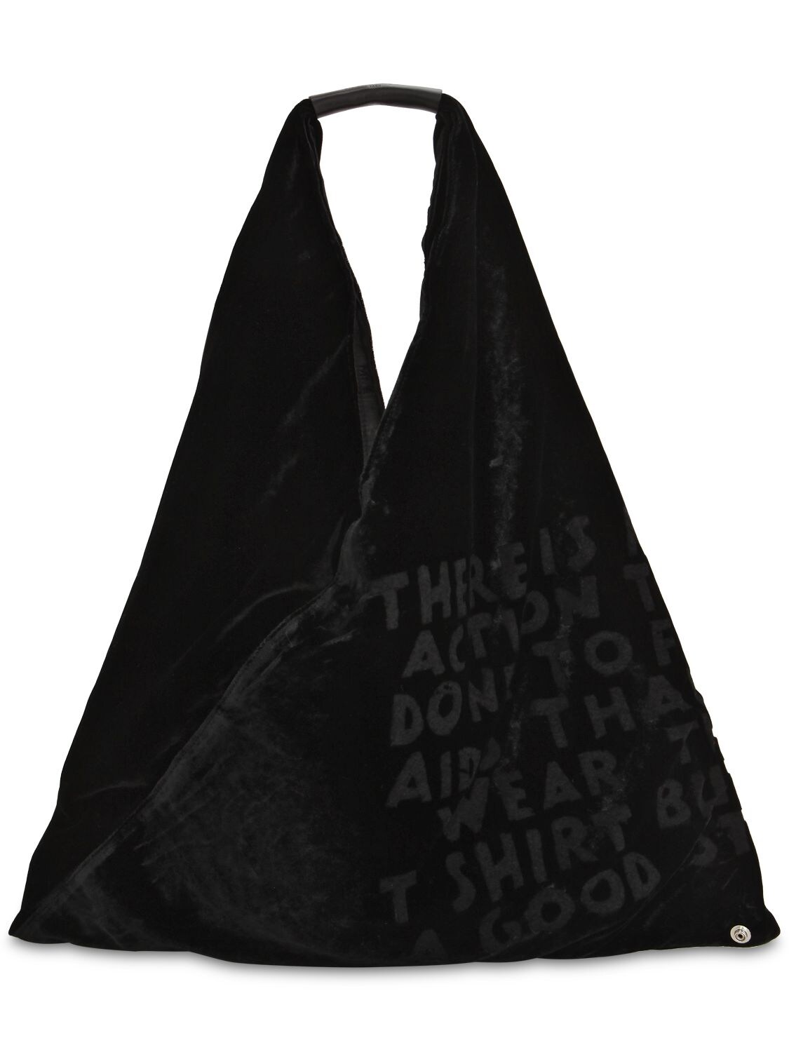 Mm6 Maison Margiela Printed Velvet Devore Japanese Bag In Black