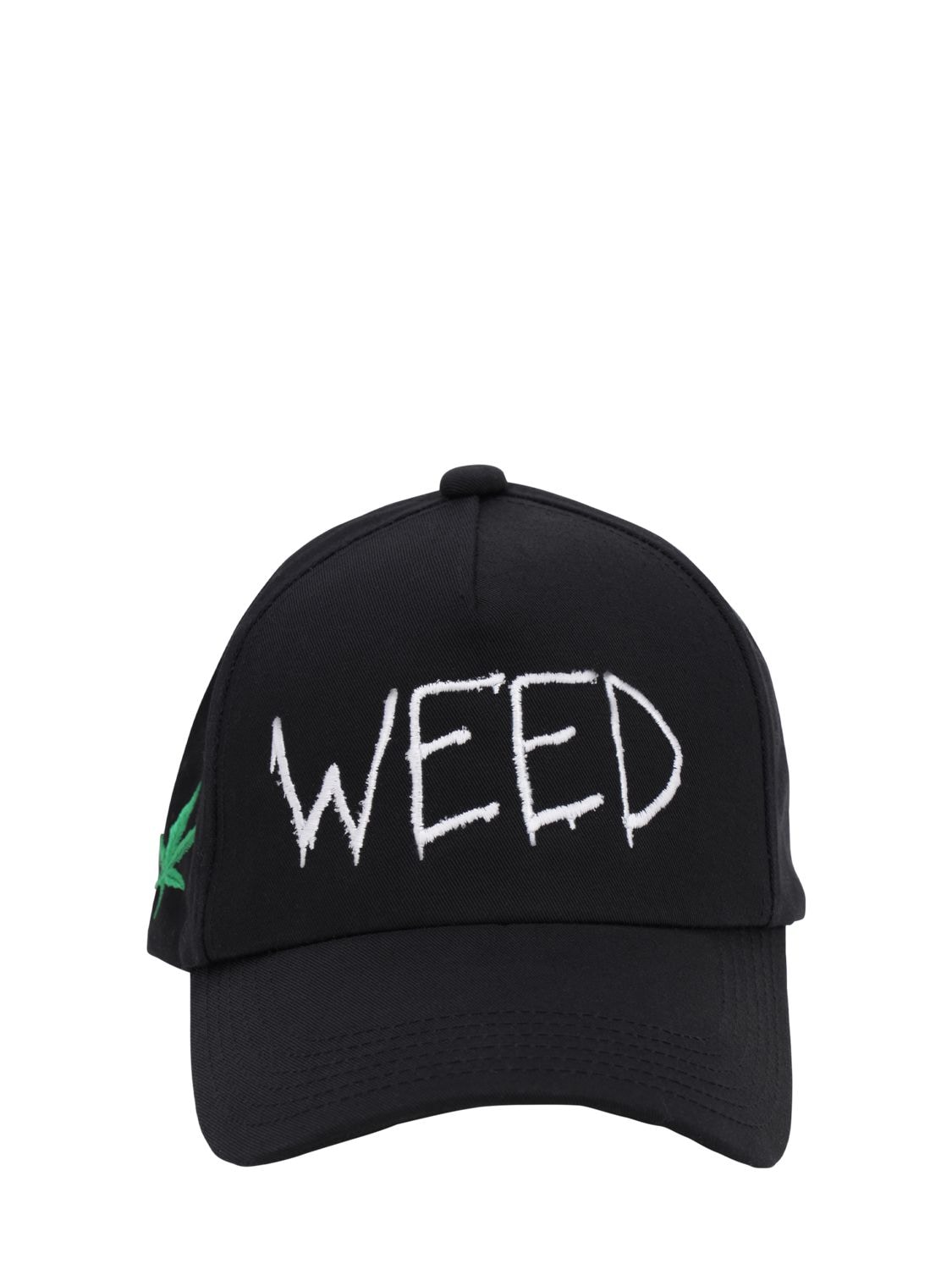Azs Tokyo Weed Cotton Canvas Baseball Hat In Black