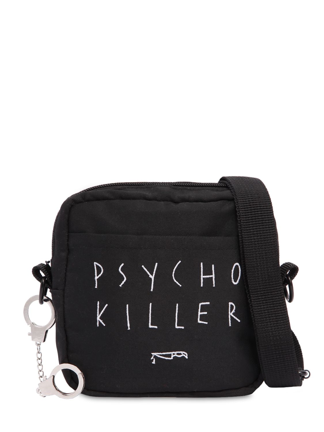 Azs Tokyo Psycho Killer Cotton Twill Shoulder Bag In Black