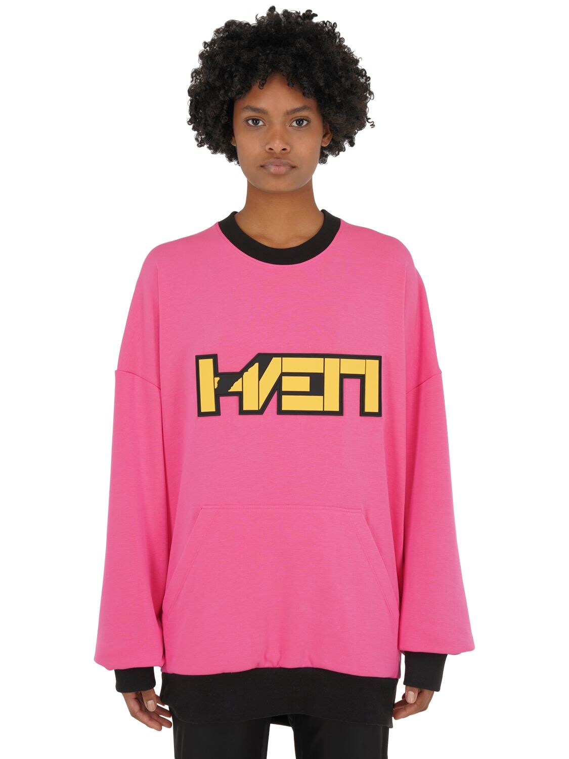 Haervaerk 3d Patch Bag Sweatshirt In Pink