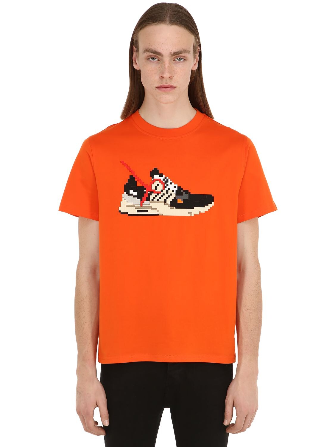 8-bit By Mhrs Virgil 1 Printed Cotton Jersey T-shirt In Orange