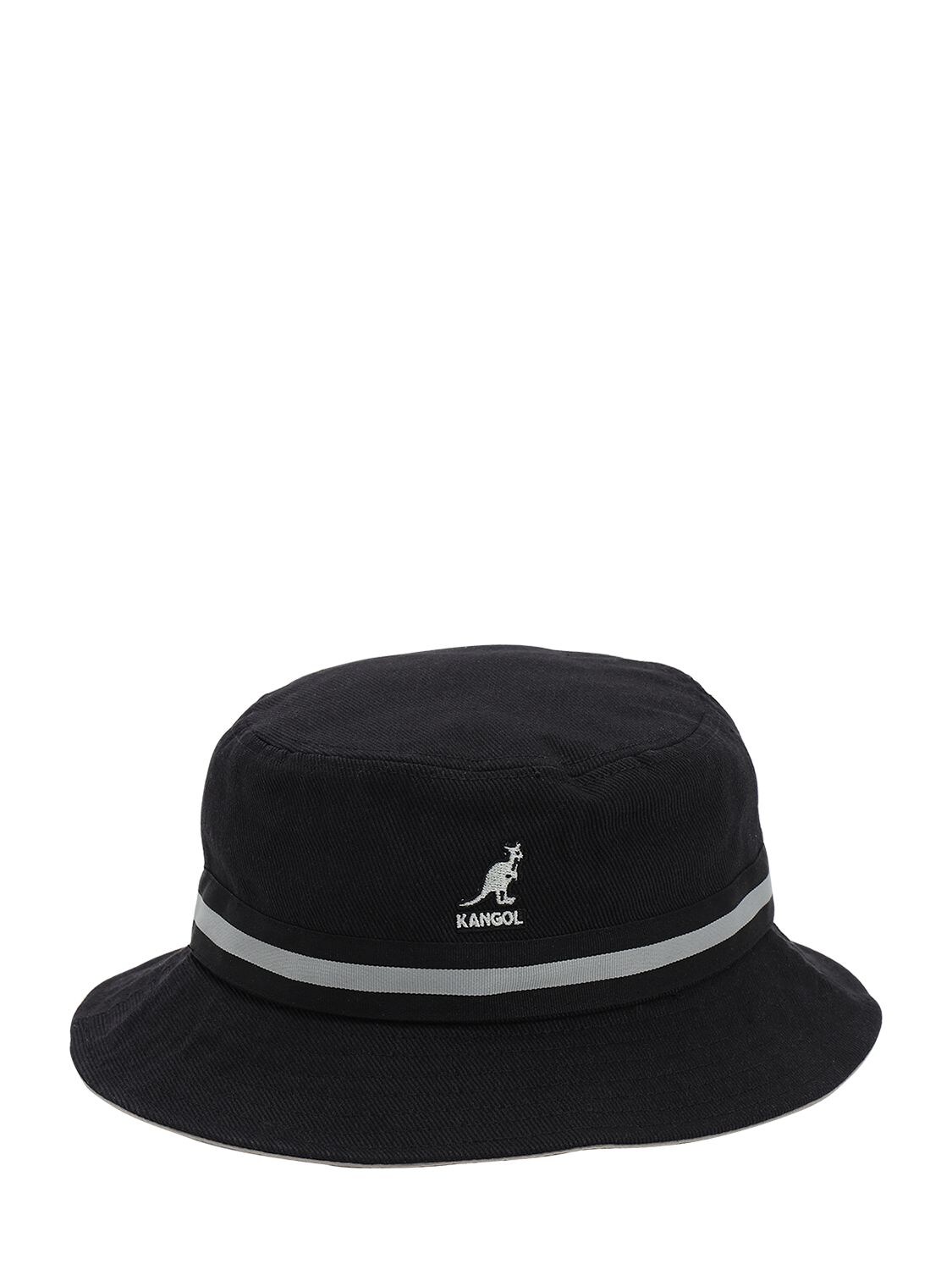 Kangol Stripe Lahinch Bucket Hat In Black