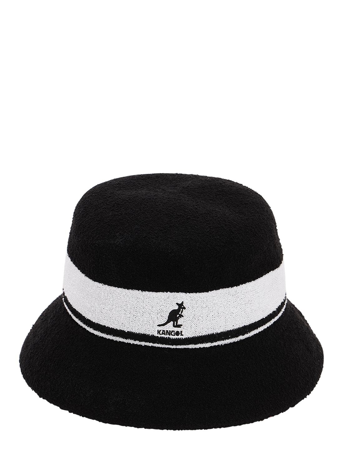 Kangol Bermuda Stripe Bucket Hat In Black