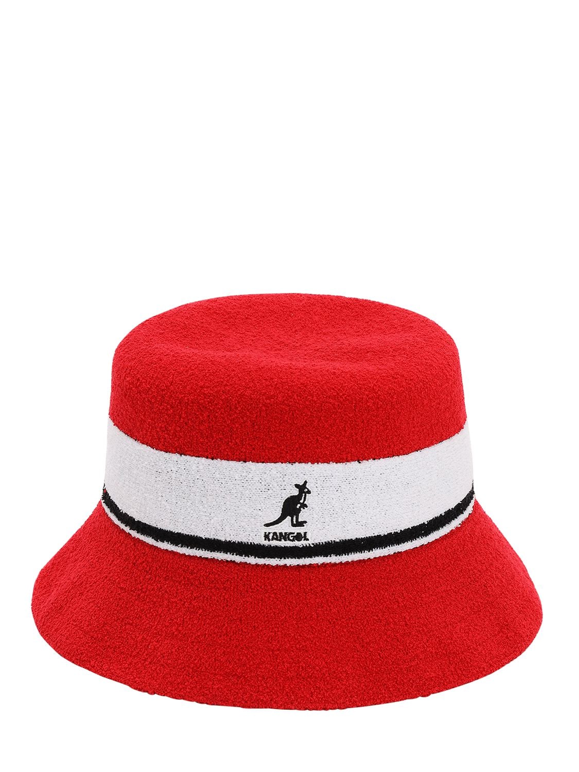 Kangol Bermuda Stripe Bucket Hat In Red
