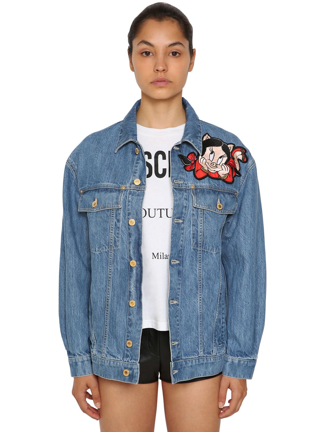 denim jacket moschino