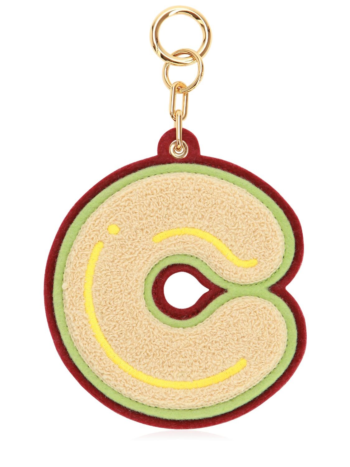 Chaos C Chenille Luggage Tag In Champagne