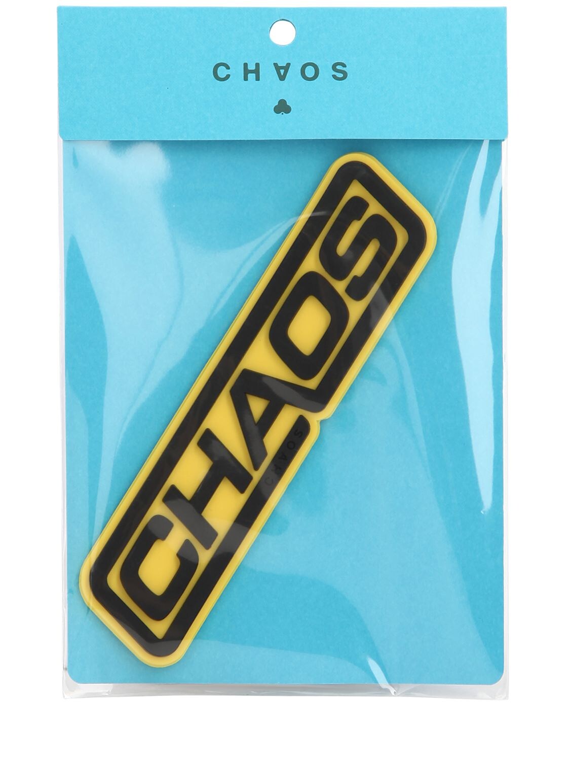 Chaos Logo Printed Sticker In Yellow