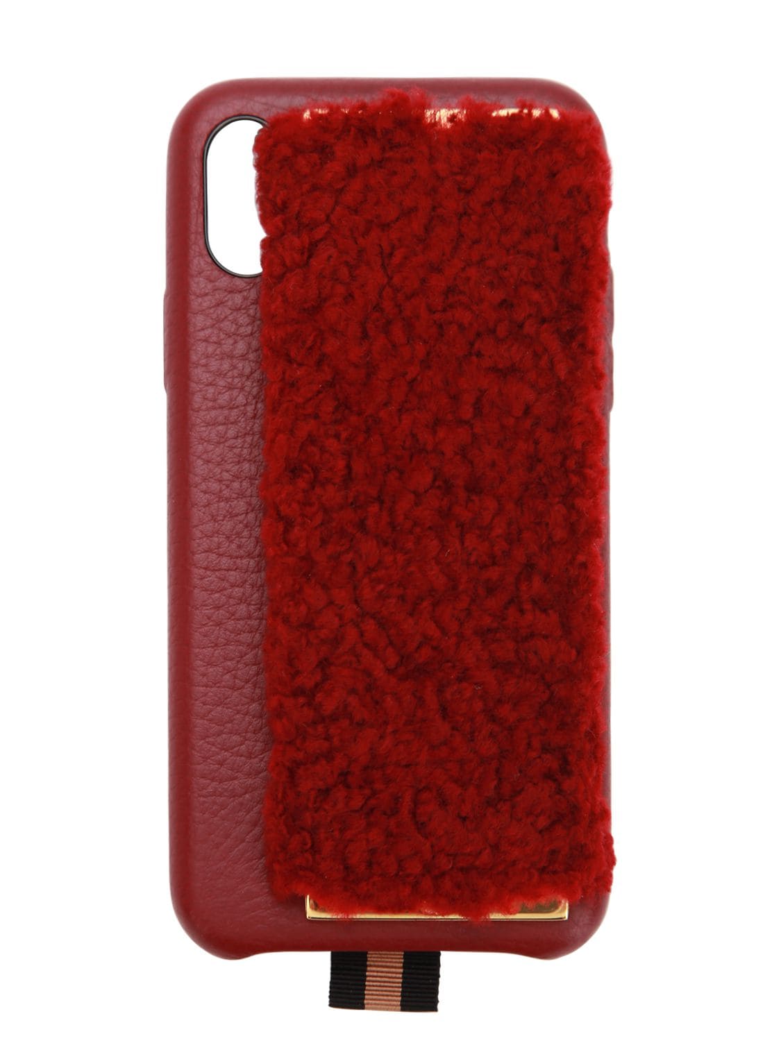 Chaos Logo Shearling I Phone X Case In Red