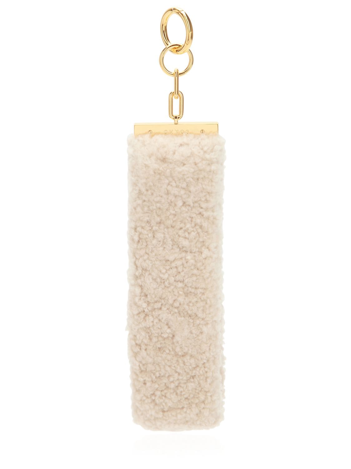 Chaos Hand Strap Leather Key Holder In Cream