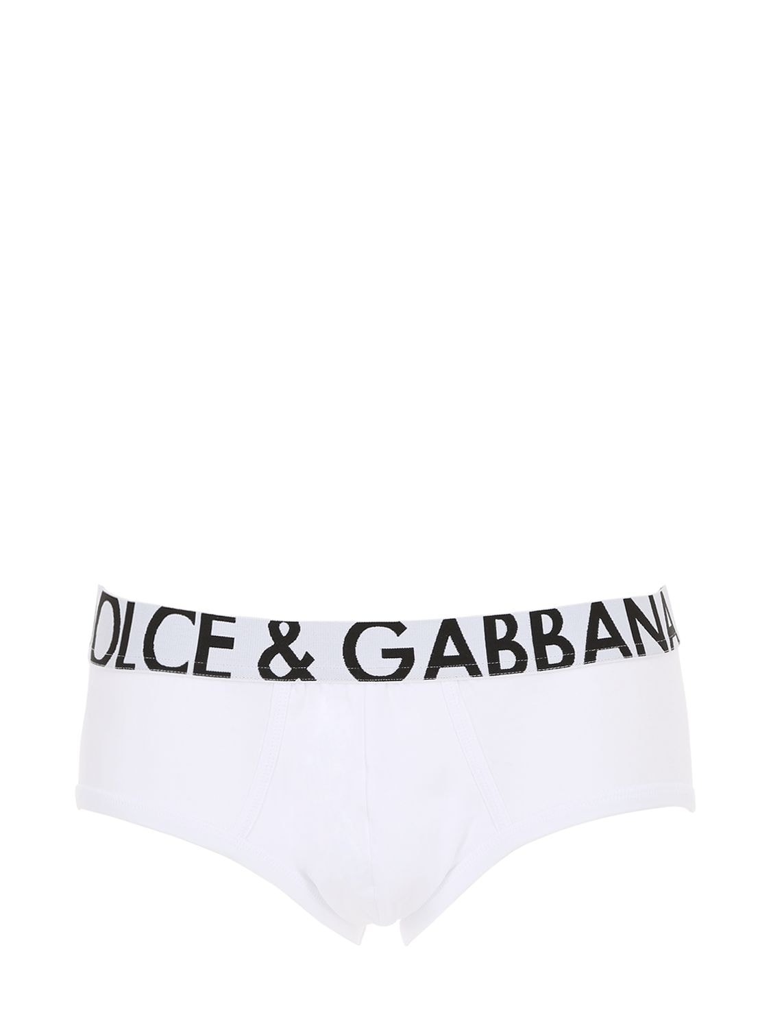 Dolce & Gabbana Logo Cotton Logo Briefs In White