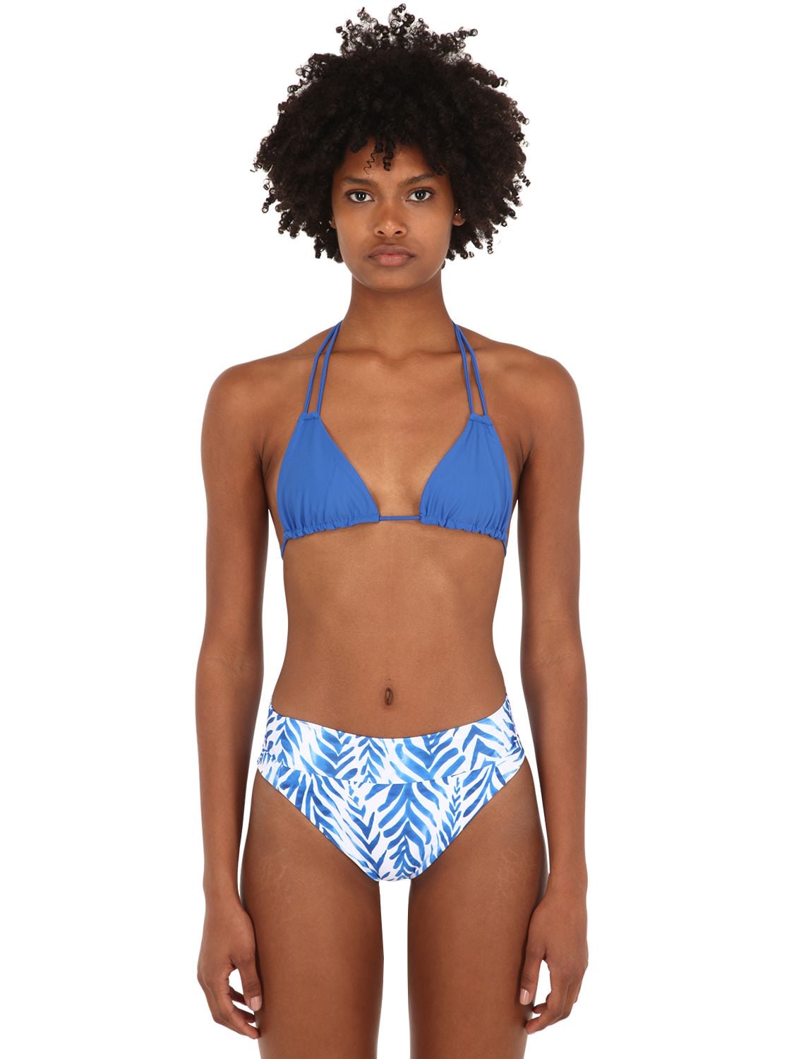 Alicia Swim Triangle Bikini Top In Blue