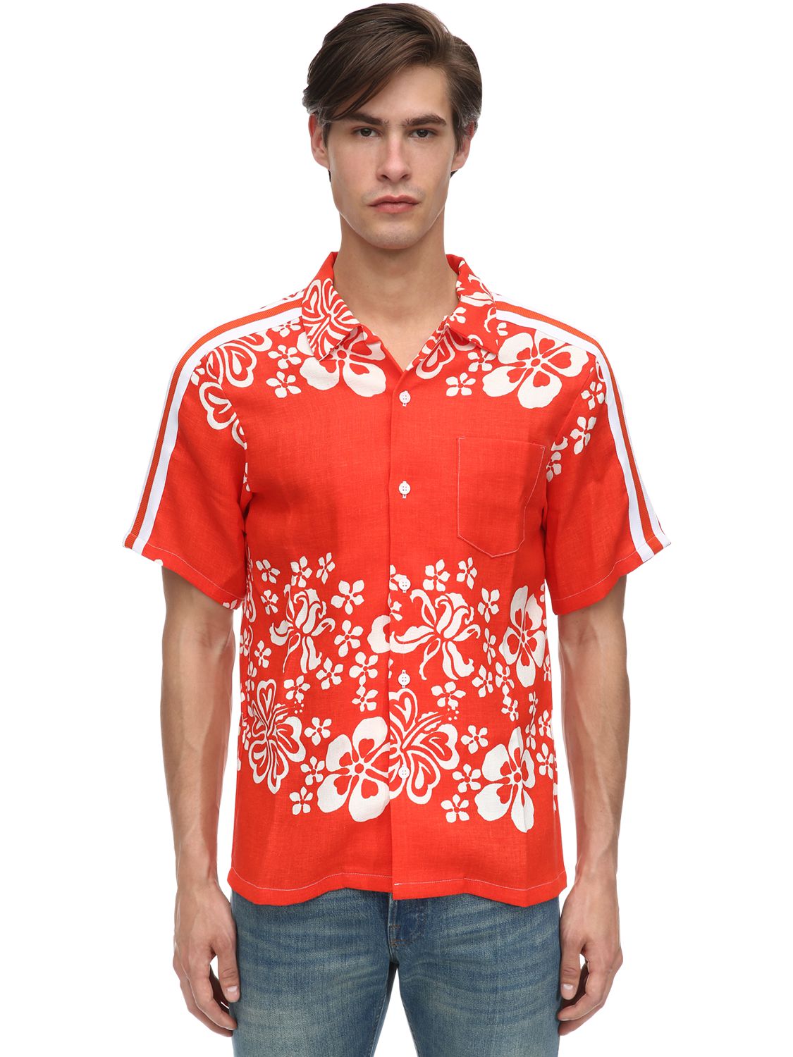 JUST DON HAWAIIAN PRINT RAYON BOWLING SHIRT,69IWWI004-T1JBTKDF0