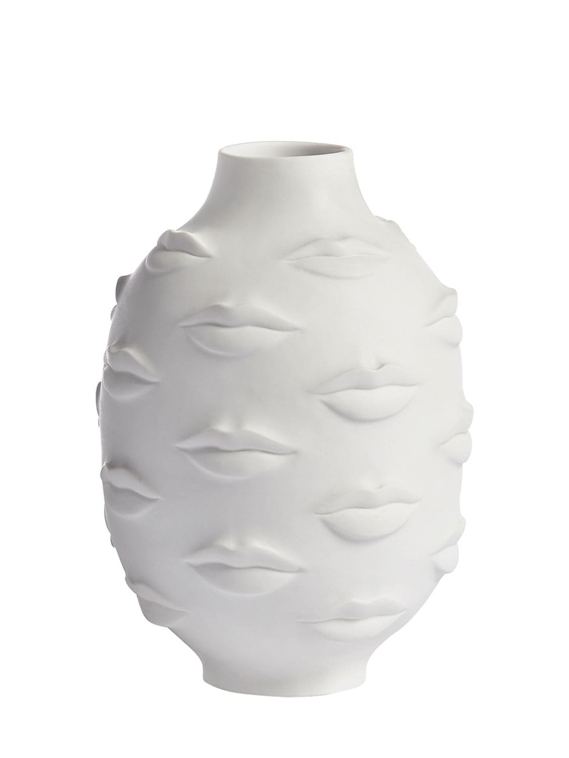 Jonathan Adler Gala Round Porcelain Vase In White