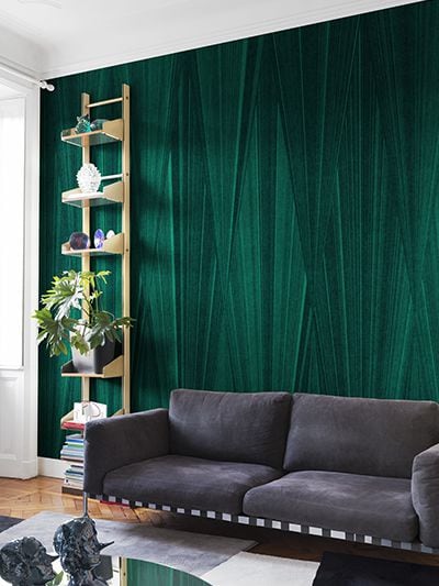 Shop Londonart Assemblage Green Vinyl Wallpaper