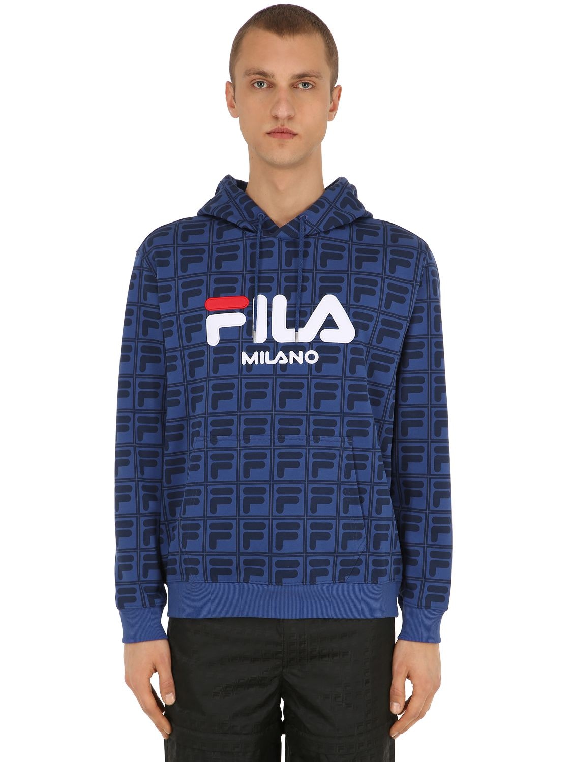 Fila Logo Printed Sweatshirt In Blue | ModeSens
