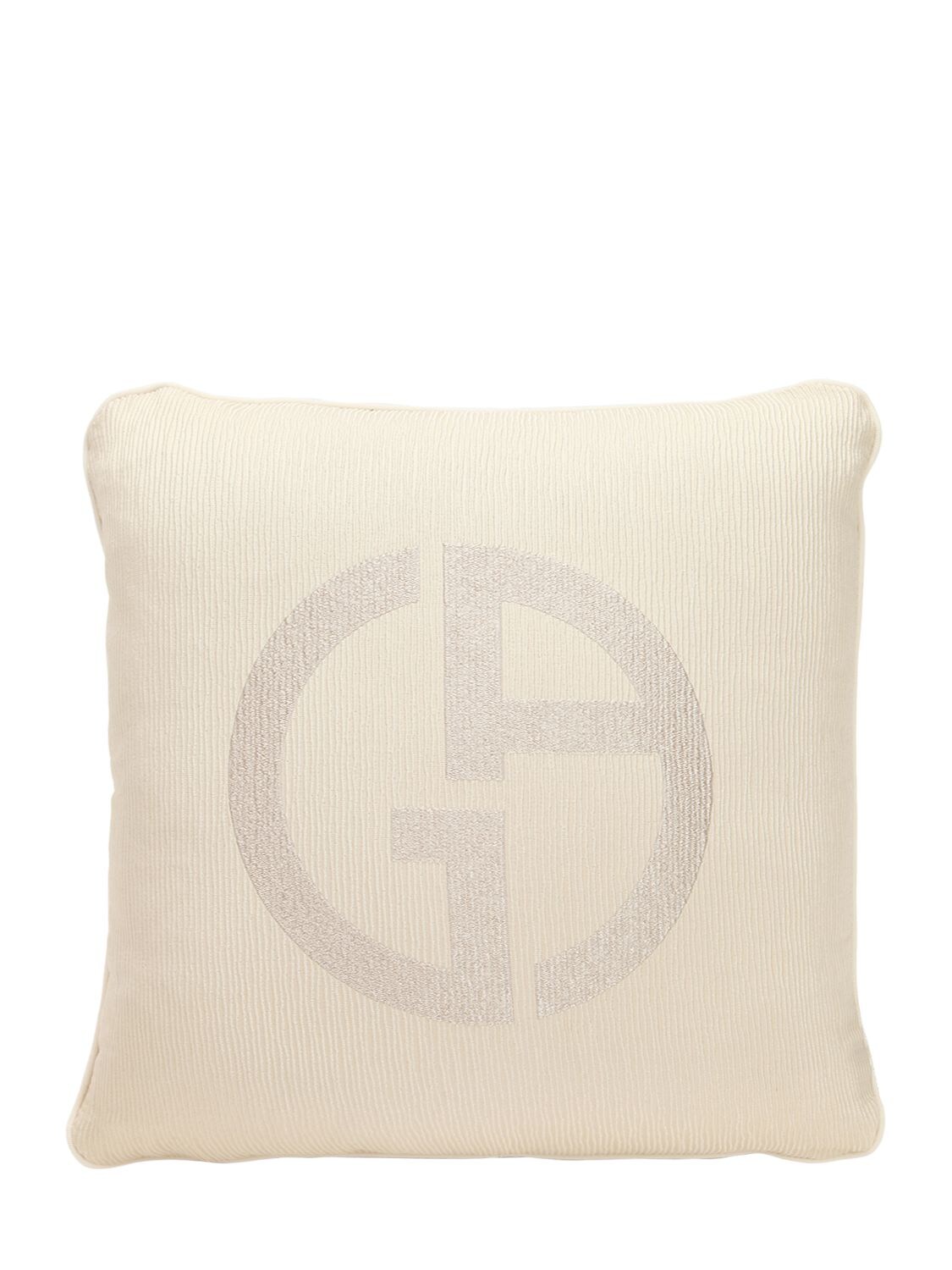 Armani/casa Janette Throw Pillow In Beige,white
