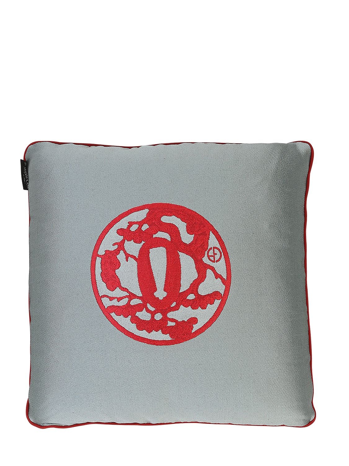 Armani/casa Japan Silk Blend Throw Pillow In Blue,red