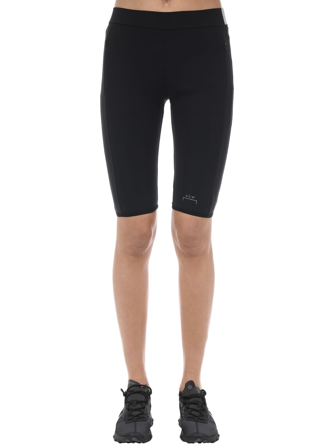 A-cold-wall* Logo Printed Front Lycra Shorts In Black