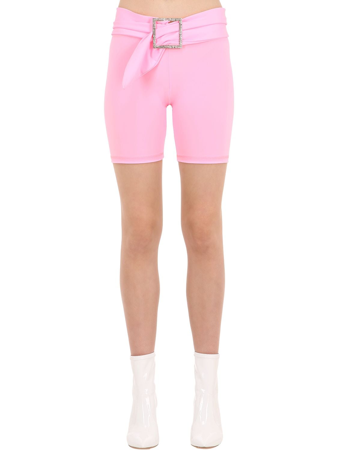 Aya Muse Lvr Exclusive Micro Nylon Biker Shorts In Pink