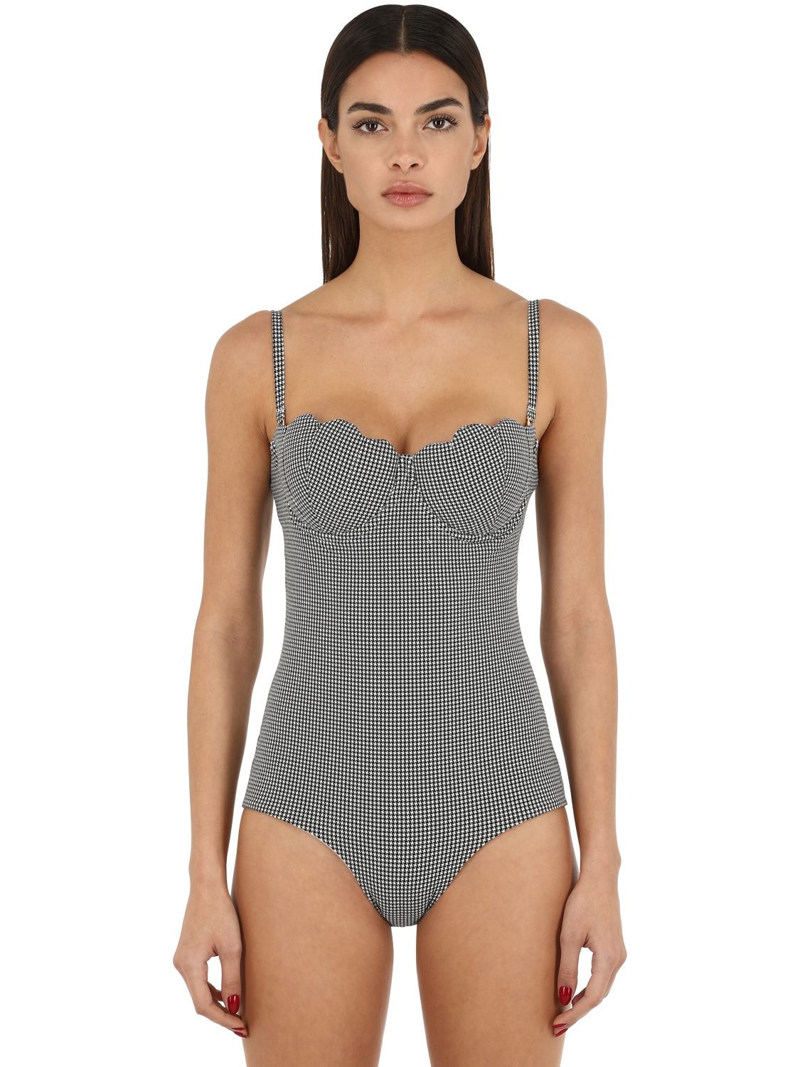 Arabella London The Contour One Piece Swimsuit In Black,white