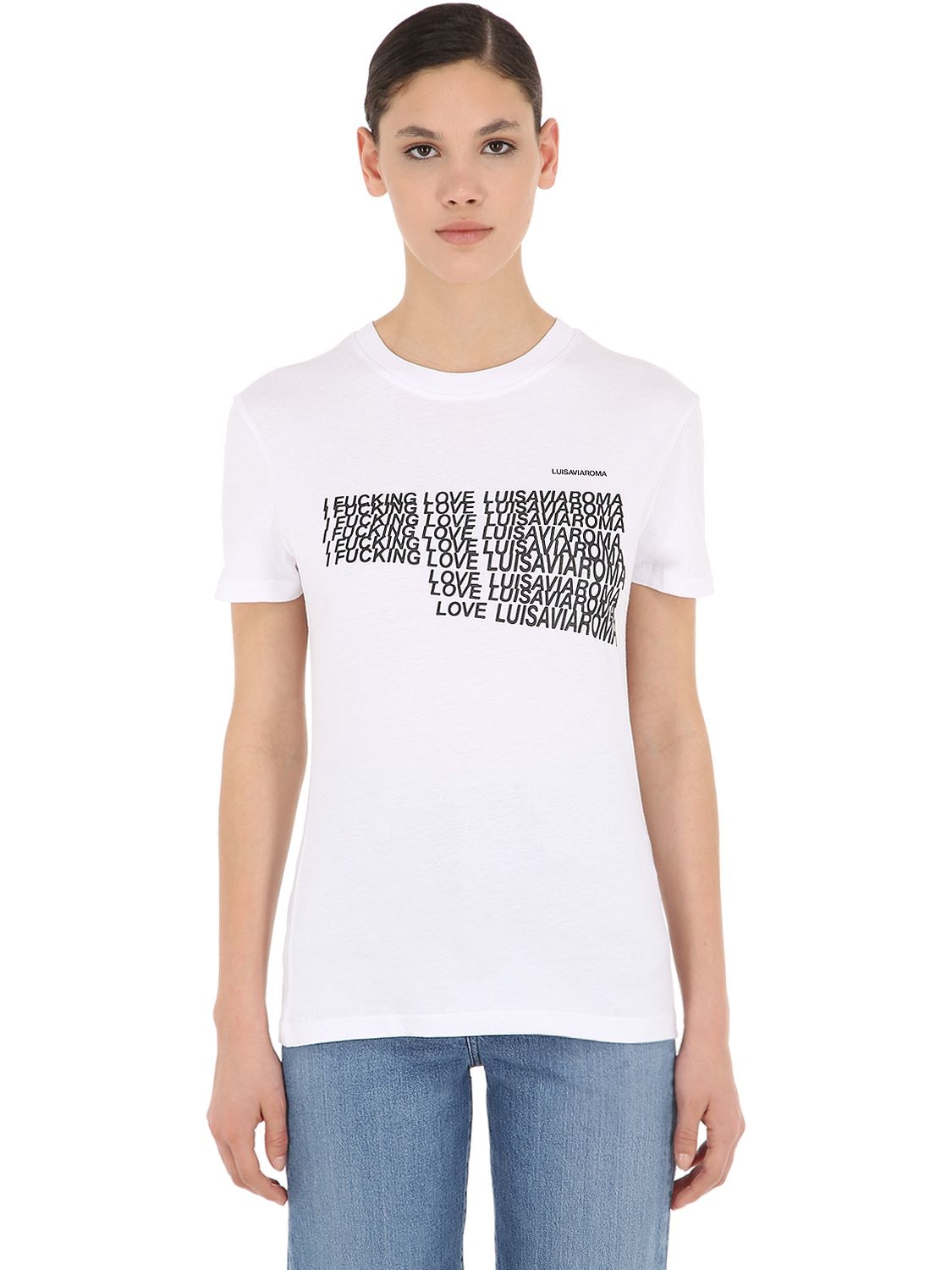 The Academy New York I Fucking Love Lvr Cotton Jersey T-shirt In White