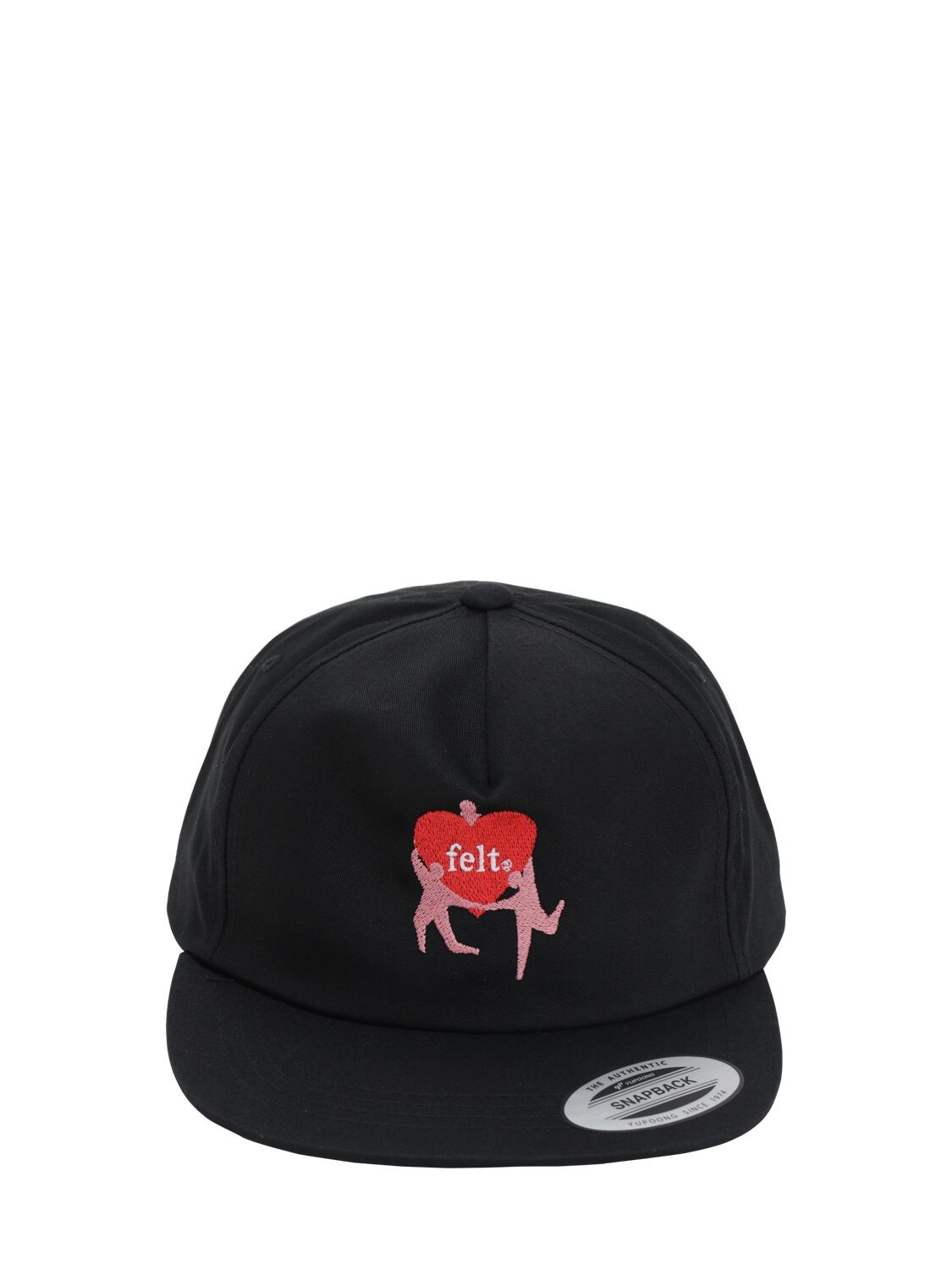 Felt - For Every Living Thing Heart Embroidered Cap In Black