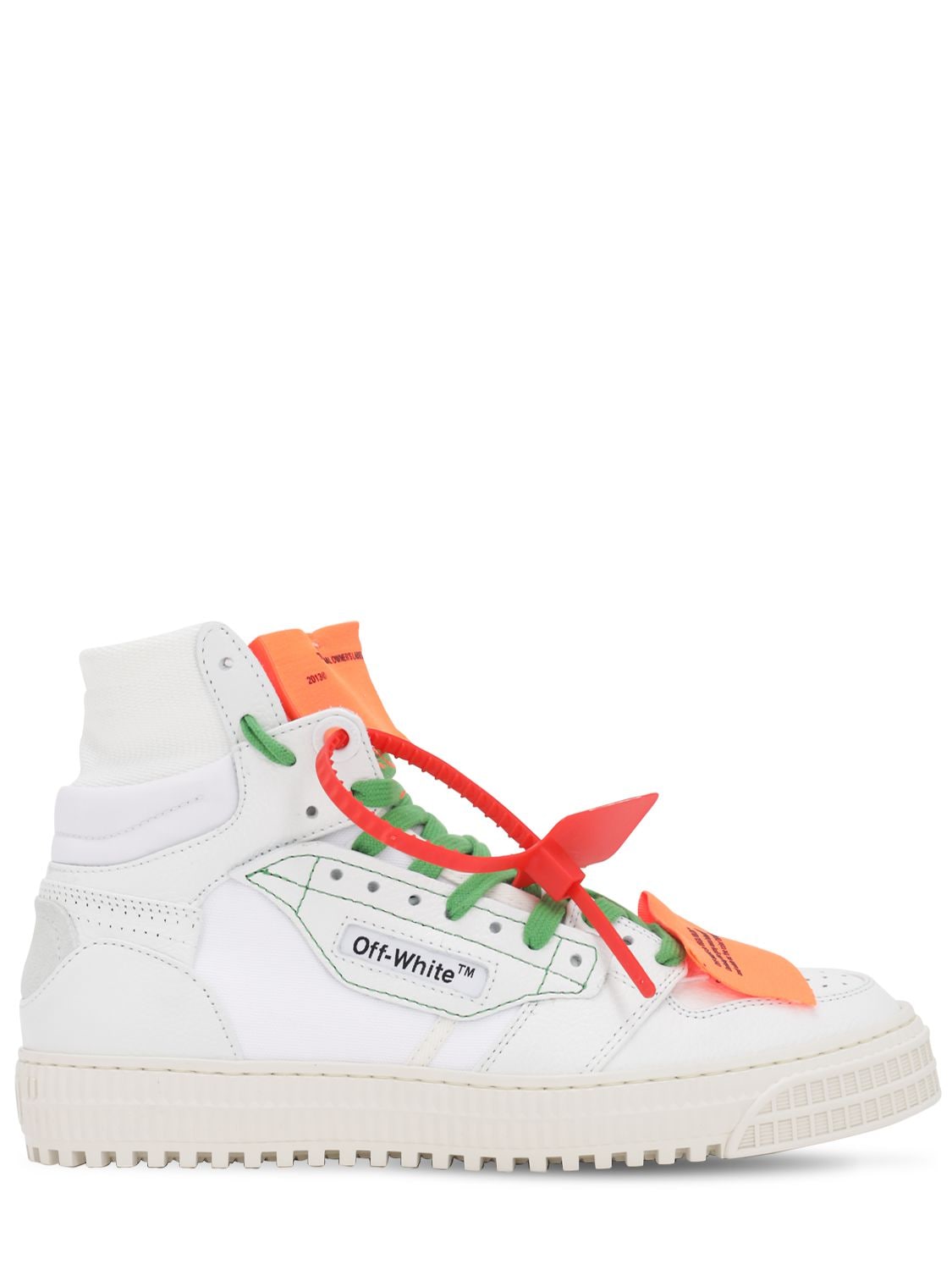 OFF-WHITE 20毫米"OFF-COURT"皮革运动鞋,69IX98001-MDEWMA2