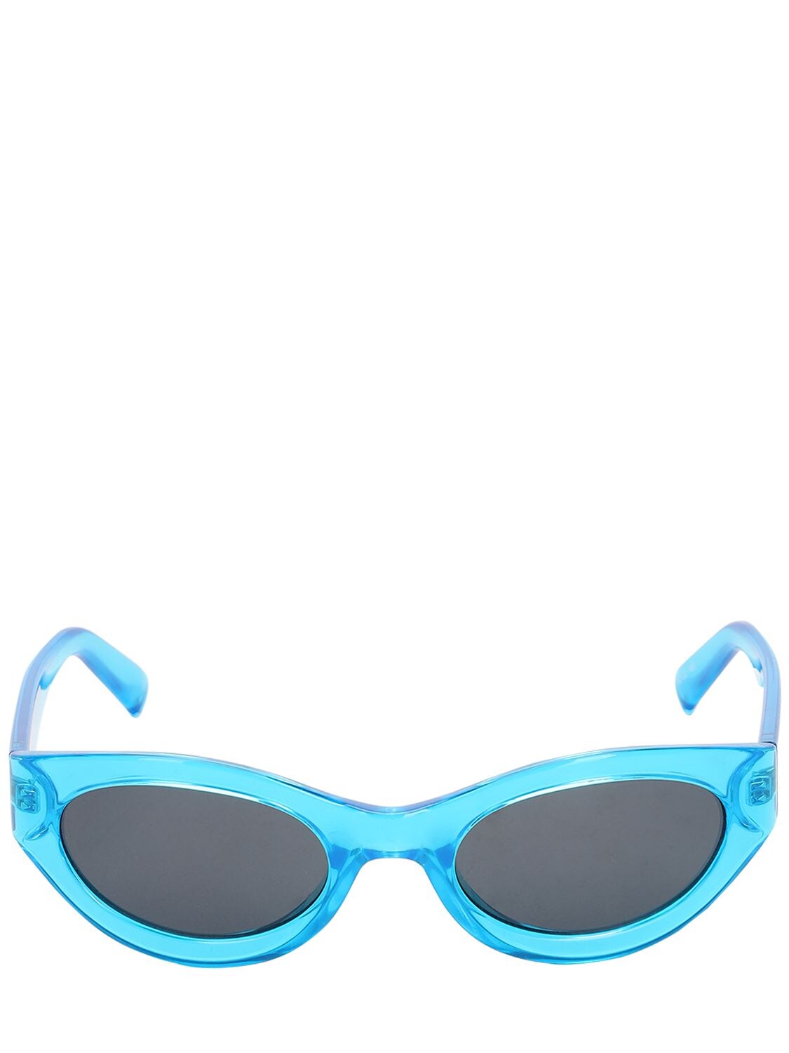 Le Specs Body Bumpin Round Neon Sunglasses In Blue,black
