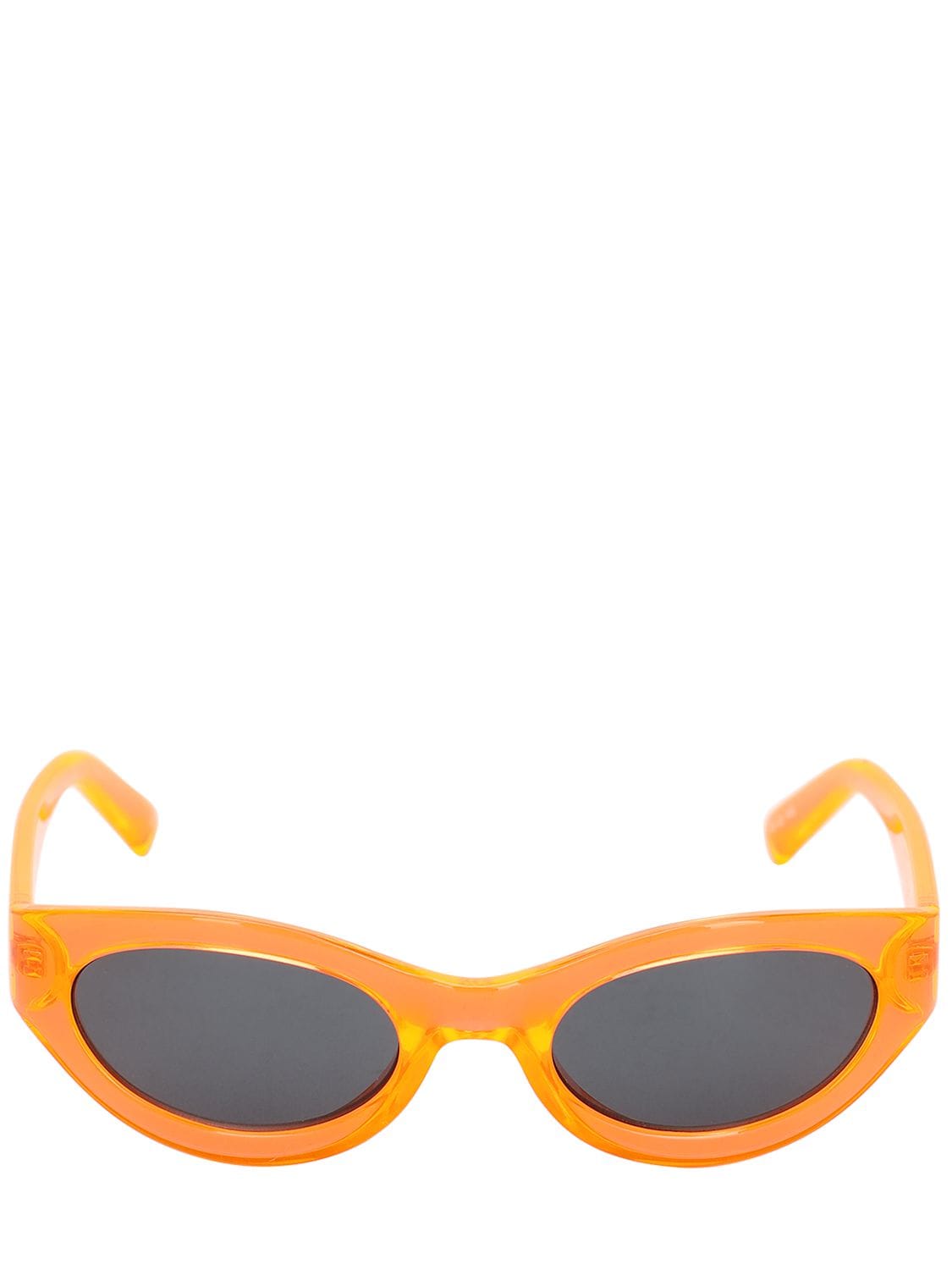Le Specs Body Bumpin Round Neon Sunglasses In Orange,black