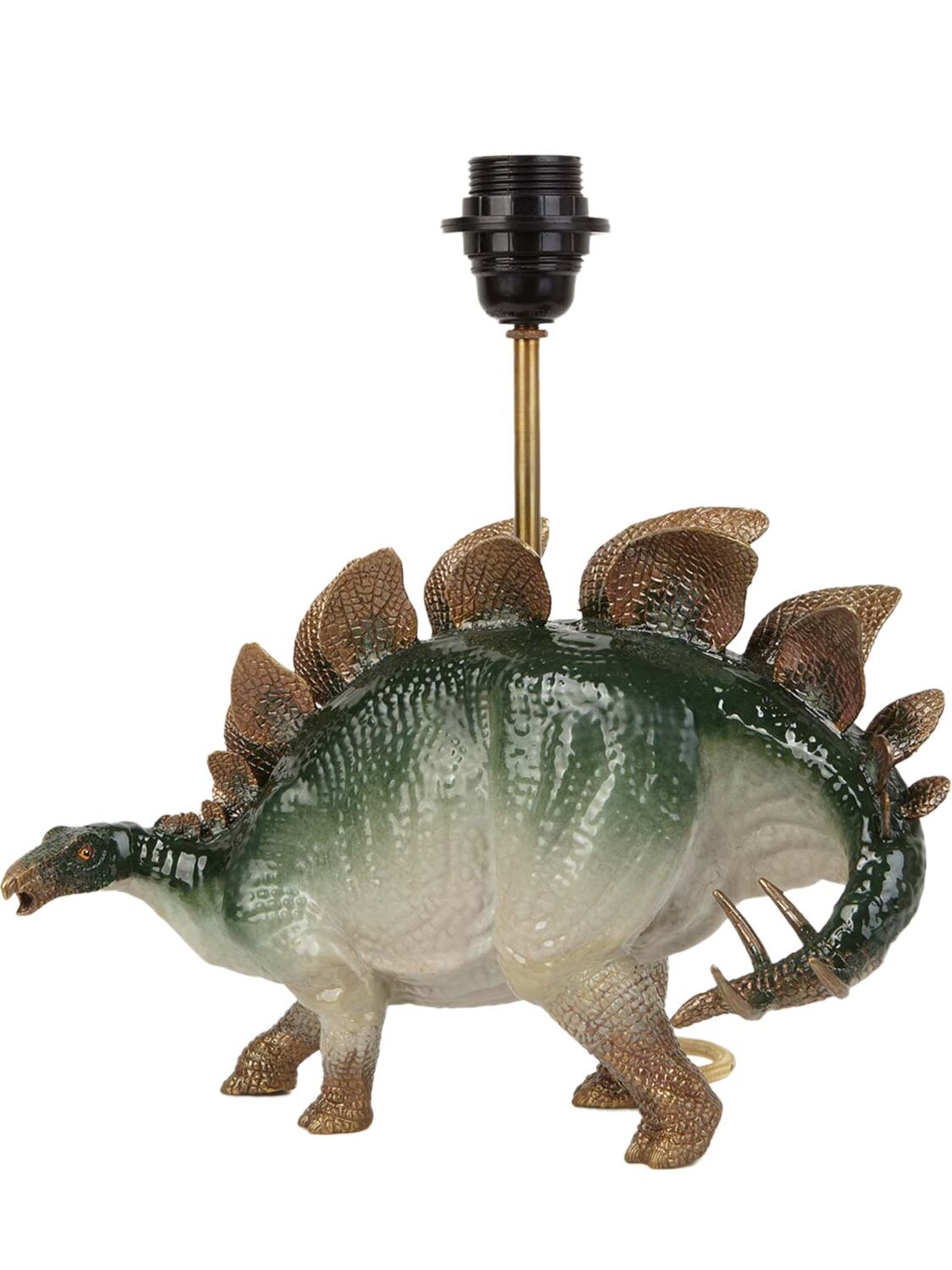 Stegosaurus 磁器＆真鍮 ランプスタンド