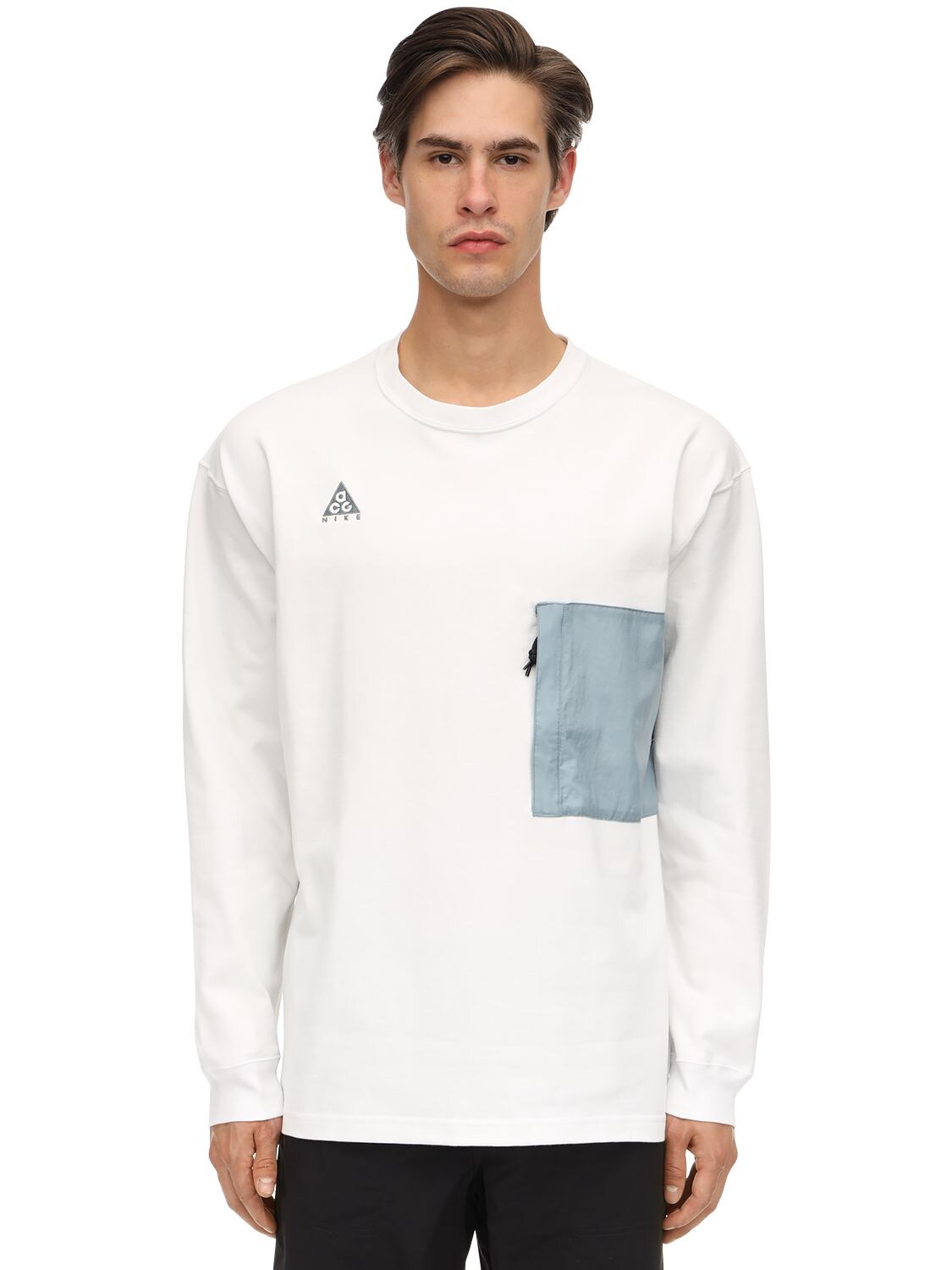 Nike Acg Nrg L/s Cotton Jersey T-shirt In White