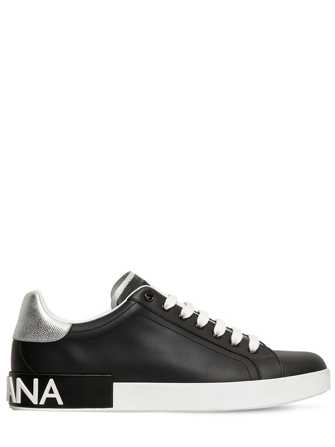 Dolce & Gabbana Portofino Low-top Leather Trainers In Black | ModeSens