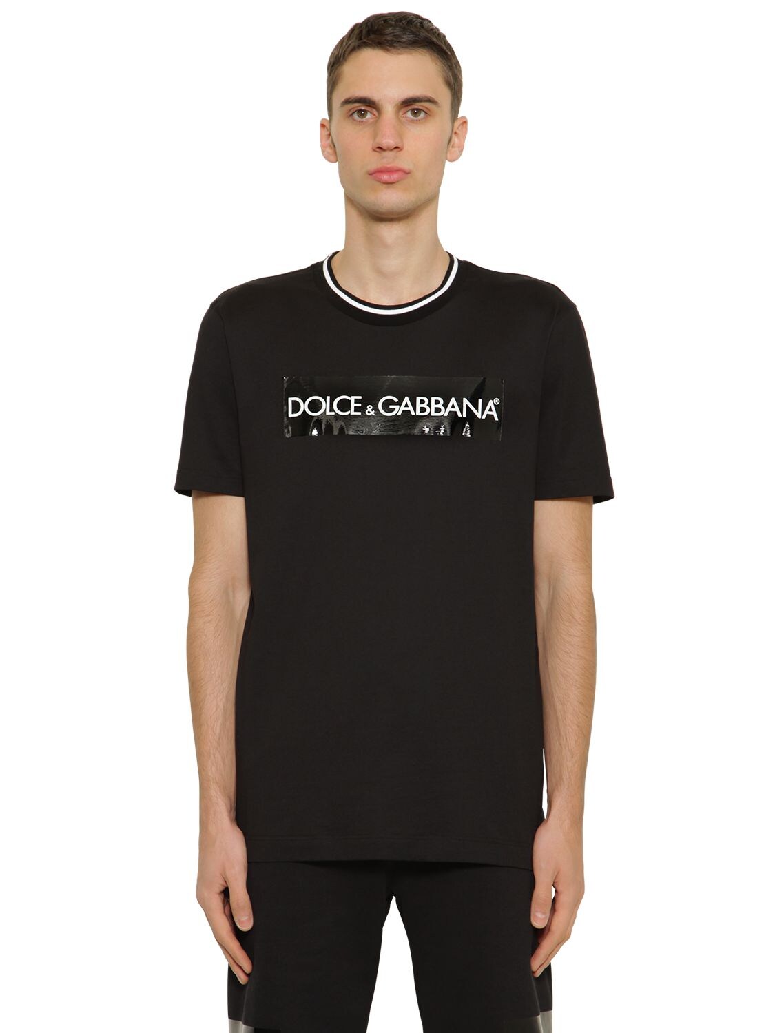 DOLCE & GABBANA 印图纯棉平纹针织T恤,70I021013-TJAWMDA1