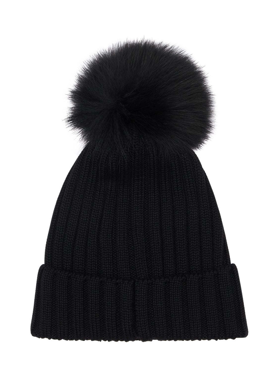 black moncler bobble hat