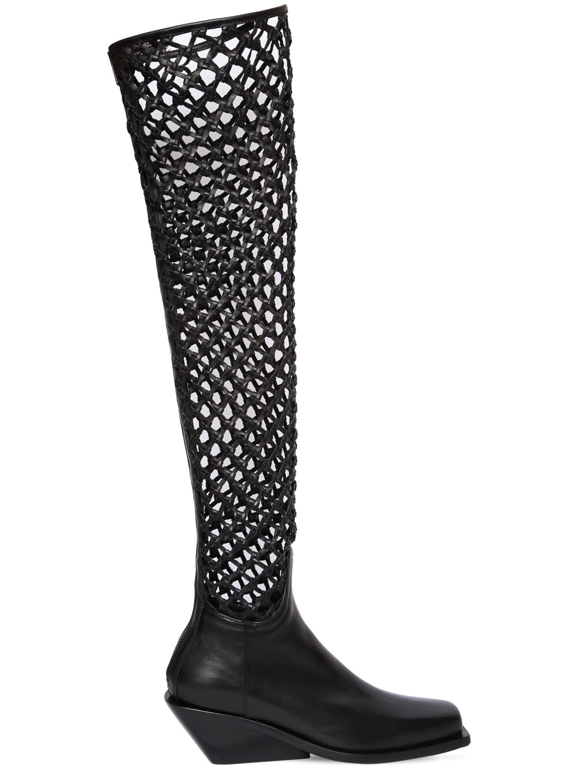 ann demeulemeester over the knee boots