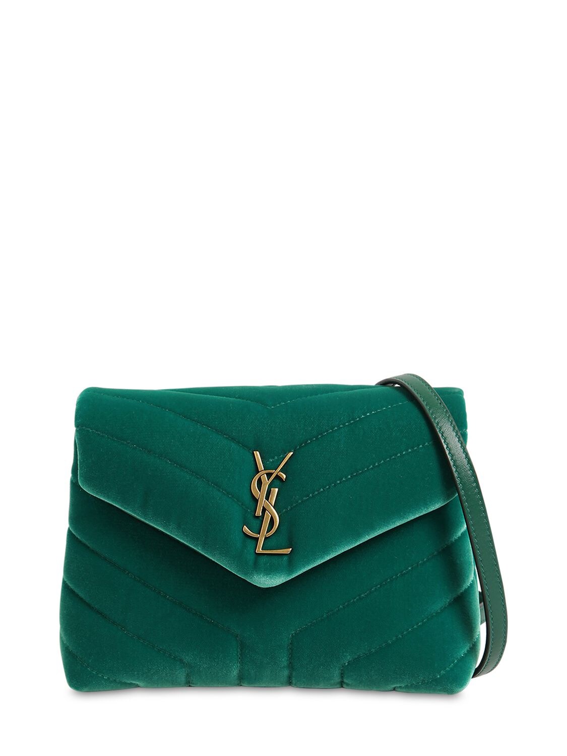 saint laurent toy loulou velvet shoulder bag