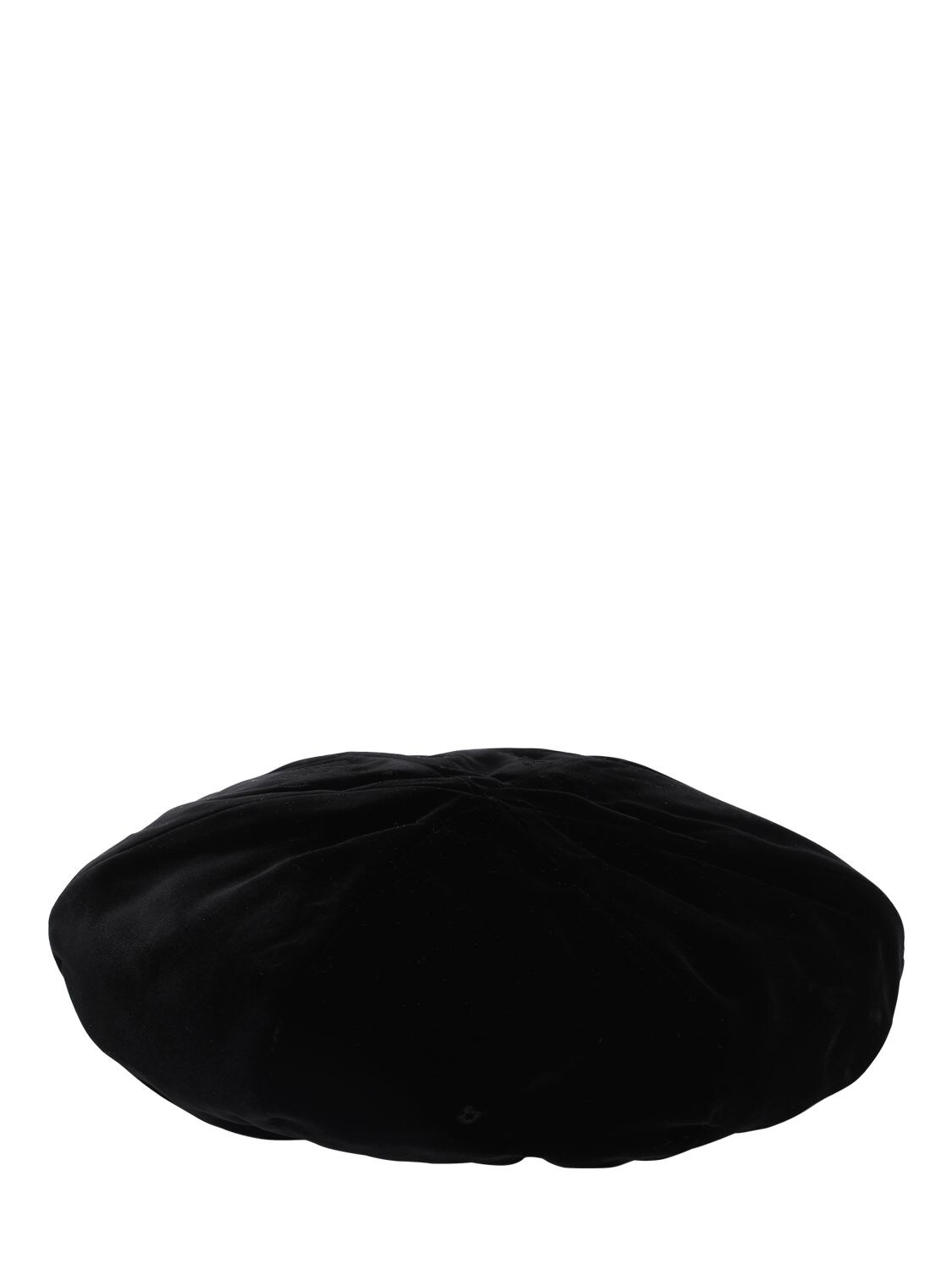 SAINT LAURENT 粘纤混纺天鹅绒贝雷帽,70I05L066-MTAWMA2