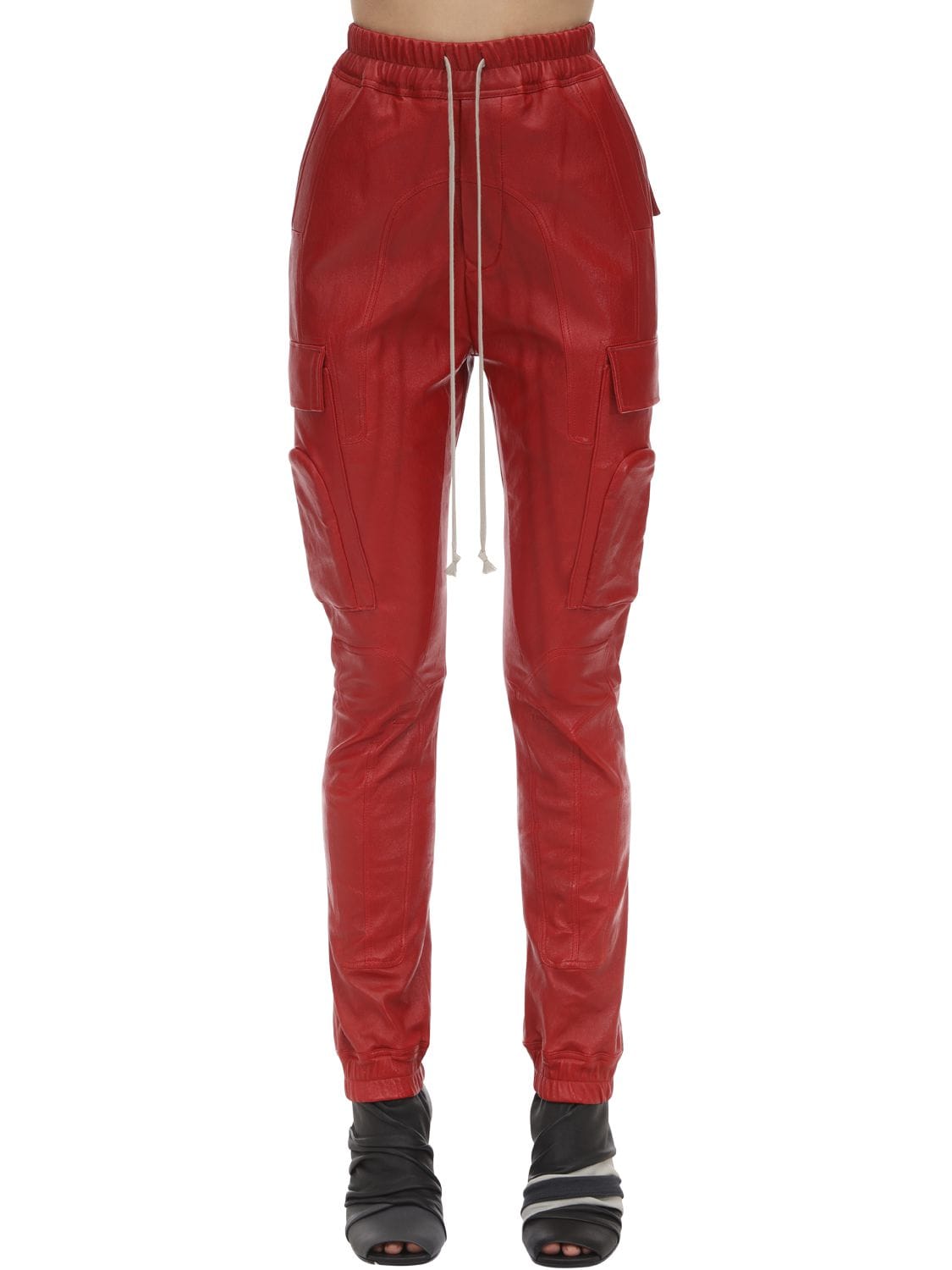 RICK OWENS 皮革工装裤,70I07H011-MTMZ0